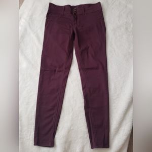 Stretchy burgundy pants